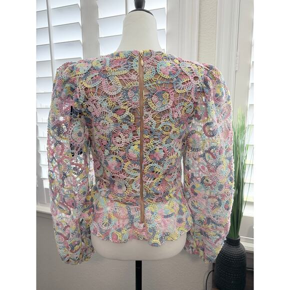 Elliatt Rue Crocheted Multi-Colored Top - Picture 3 of 6